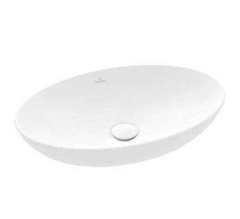 VILLEROY & BOCH - Loop&Friends Umývadlo na dosku, 56x38 cm, s prepadom, CeramicPlus, Stone White 4A4700RW