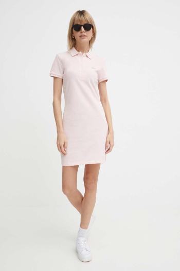 Šaty Lacoste EF5473-ADY ružová farba, mini, priliehavá