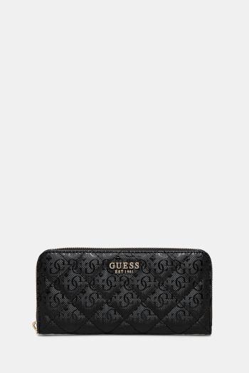 Peňaženka Guess LAUREL dámska, čierna farba, SWGG85 00146