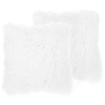 BELIANI, Sada 2 vankúšov 45 x 45 biela CIDE, 257552 (beliani_257552)
