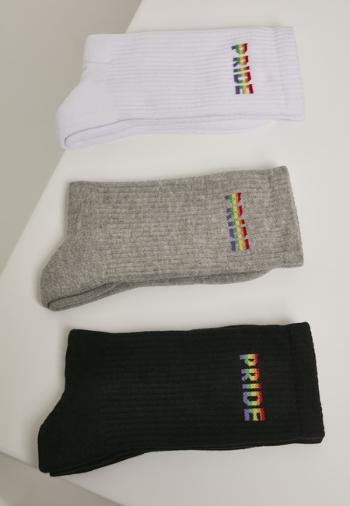 Mr. Tee Pride Socks 3-Pack wht/gry/blk - 39–42