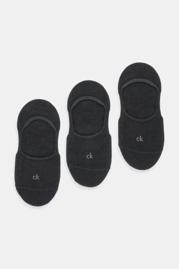 Členkové ponožky Calvin Klein 3-pak čierna farba, 701234370