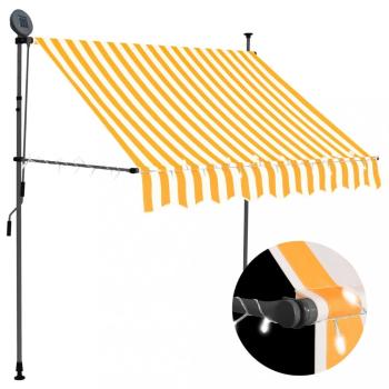 Ručne zaťahovacia markíza s LED svetlom 100x120 cm Dekorhome