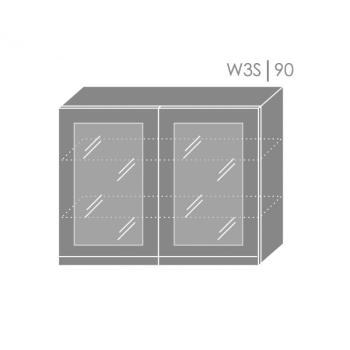 ArtExt Kuchynská linka Brerra - lesk Kuchyňa: Horná skrinka W3S/90 / (ŠxVxH) 90 x 72 x 32,5 cm