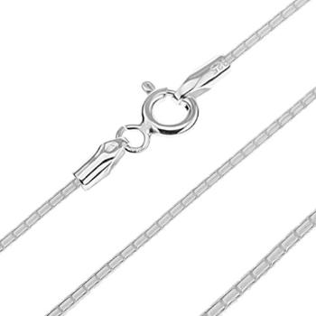 Retiazka zo striebra 925 - lesklý hadík so zárezmi, 1 mm