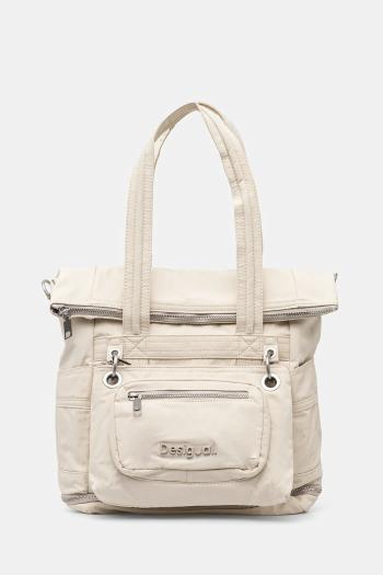 Ruksak Desigual BASIC MODULAR VO dámsky, béžová farba, veľký, jednofarebný, 25SAKY08