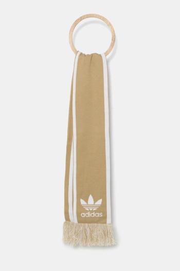 Šál adidas Originals zelená farba, vzorovaný, JG6121