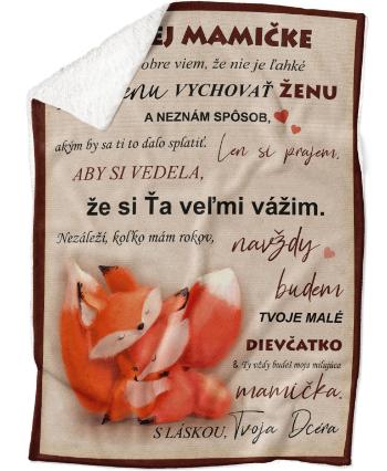 Deka Mojej mamičke - líšky (Podšitie baránkom: ÁNO)