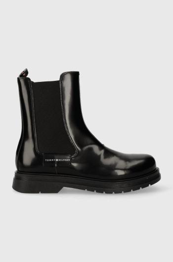 Detské čižmy Tommy Hilfiger čierna farba