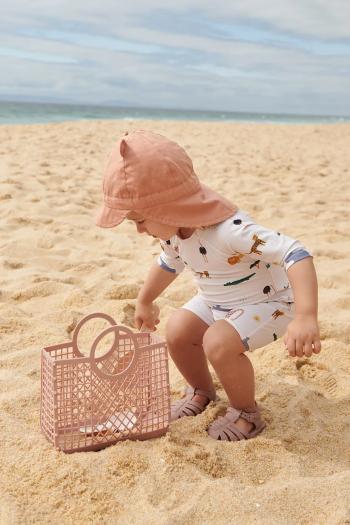 Detské plavky Liewood Thor Baby Swim Jumpsuit béžová farba, LW19672