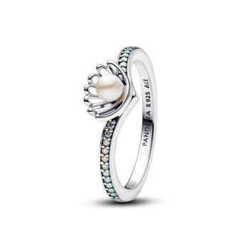 Pandora Strieborný prsteň Lastúra princeznej Ariel Disney 193654C01 52 mm