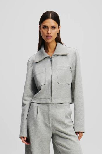 Bunda Karl Lagerfeld šedá farba, prechodná, A2W20069