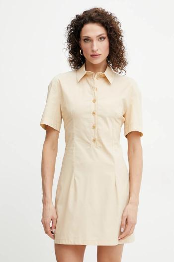 Šaty Patrizia Pepe béžová farba, mini, áčkový strih, 2A2899 A570