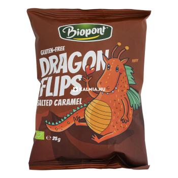 Biopont Dragon flips Bio Kukorica snack sós-karamellás ízesítésű 25 g