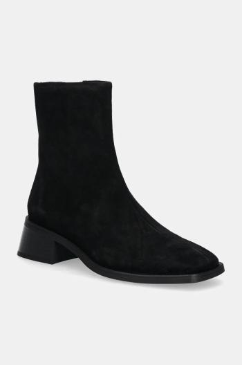 Semišové topánky Vagabond Shoemakers BLANCA dámske, čierna farba, na podpätku, 5217-240-20