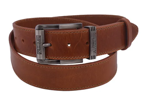 Pánsky kožený opasok 740-40-78 koňak šitý pracka Authentic