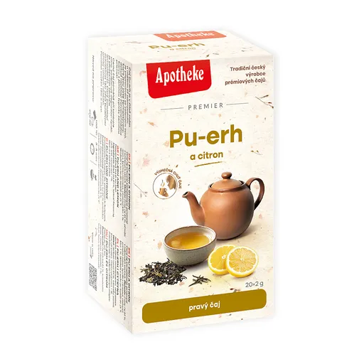 APOTHEKE Premier pu-erh a citrón čaj 20 sáčkov