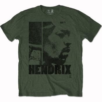 Jimi Hendrix Tričko Let Me Live Unisex Khaki Green 2XL