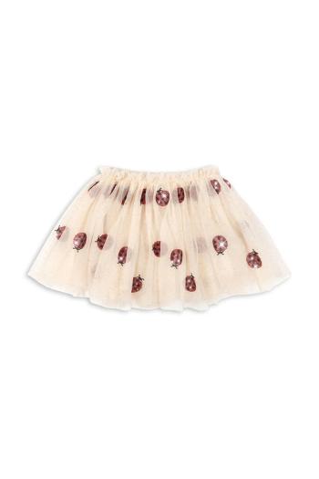 Dievčenská sukňa Konges Sløjd FAYETTE SKIRT béžová farba, mini, áčkový strih, KS102426