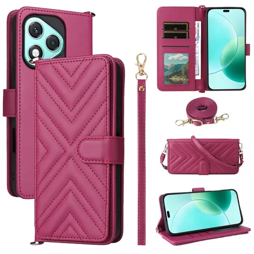 PRESTIGE Peňaženkové puzdro pre Honor 400 Lite 5G tmavoružové