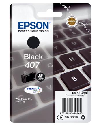 Epson 407 C13T07U140 černá (black) originálna cartridge