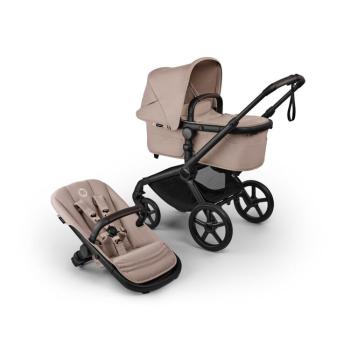 BUGABOO Kočík kompletný Fox 5 Renew - Black / Desert taupe melange-Desert taupe melange
