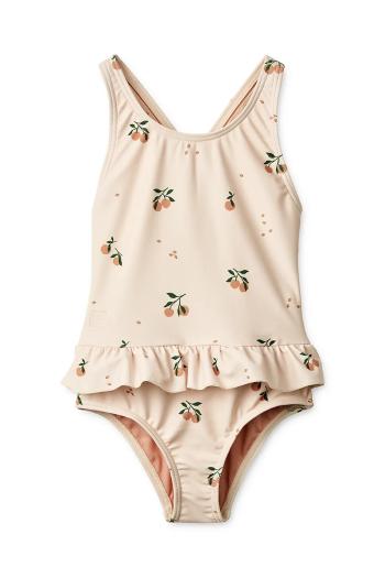 Jednodielne detské plavky Liewood Amara Printed Swimsuit béžová farba, LW19983