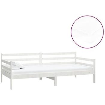 Shumee váľanda s matracom 90×200 cm biela masívne borové drevo, 3083600