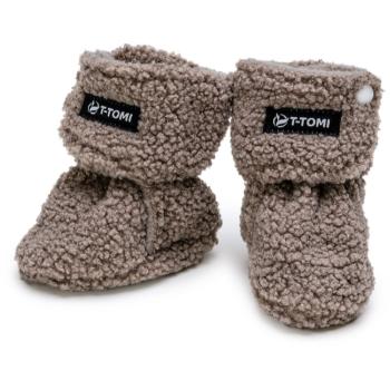 T-TOMI TEDDY Booties Grey detské capačky 3-6 months 1 ks