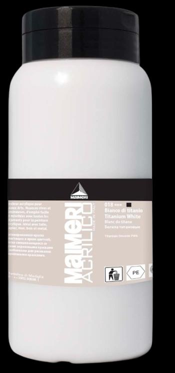 MAIMERI ACRILICO - Akrylové farby 018 - titanium white, 1 L