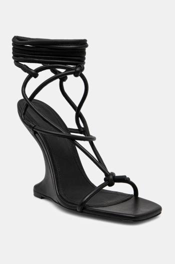 Kožené sandále Rick Owens Lilies CANTILEVER 11 PENTA čierna farba, LI02D5806LLP