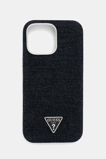 Puzdro na mobil Guess iPhone 16 Pro Max čierna farba, GUHMP16XRJFWTLK