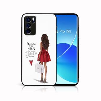 MY ART Silikónový obal Oppo Reno6 Pro 5G (Mediatek) RED DRESS (137)