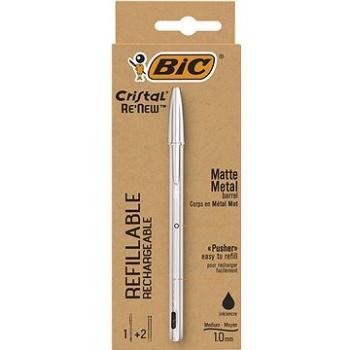 BIC ECO Cristal 1 mm, čierne + 2 ks náplne (997201)