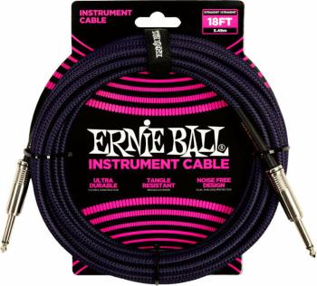 Ernie Ball Braided Straight Straight Inst Cable 5,5 m Rovný - Rovný Nástrojový kábel