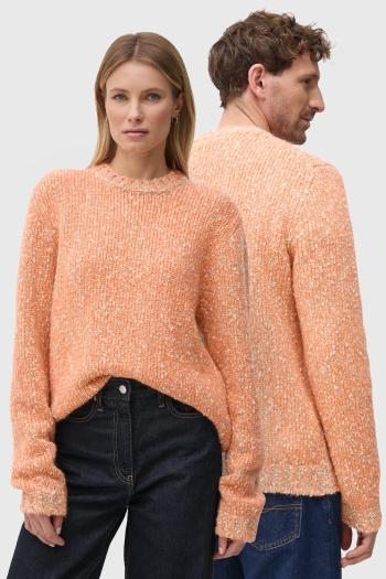 Sveter s prímesou vlny United Colors of Benetton pánsky, oranžová farba, 116NU108M