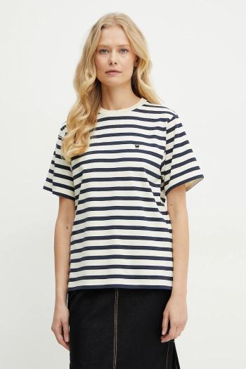 Bavlnené tričko Weekend Max Mara dámske, béžová farba, 2515971031600