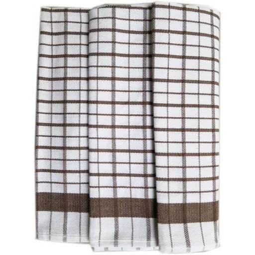 Polášek Károvaná utierka Egypt – 3 ks - č. 44 | Hnedá / biela