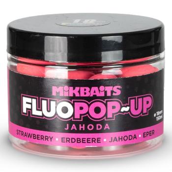 Mikbaits plávajúce boilie fluo jahoda 150 ml - 18 mm