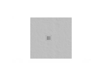 Sprchová vanička štvorcová Ravak Slate Pro 80x80 cm liaty mramor smoke grey XA03443O010