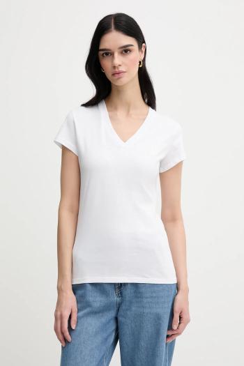 Bavlnené tričko Armani Exchange dámske, biela farba, XW000553 AF12064
