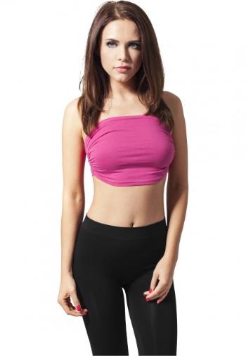 Urban Classics Ladies Bandeau Top fuchsia - XS