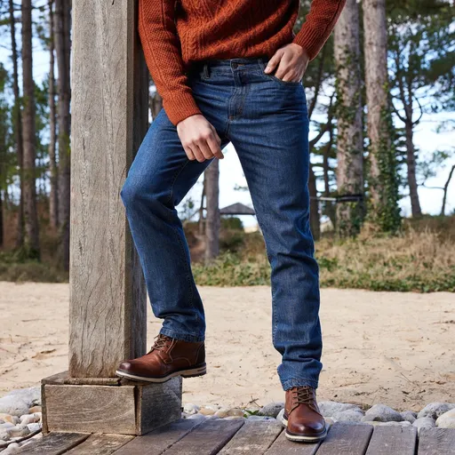 Rovné džínsy s flanelovou podšívkou