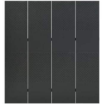Shumee - 4-dielny antracitový, 160 × 180 cm, oceľ, 335900