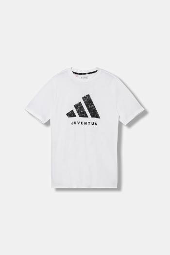 Detské bavlnené tričko adidas Performance JUVENTUS biela farba, s potlačou, IT3849
