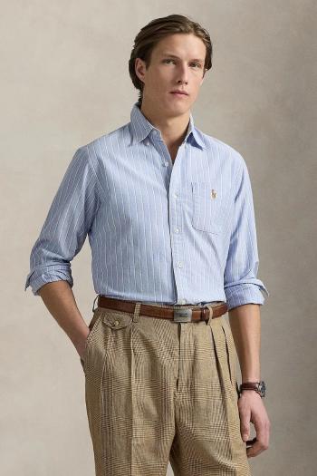 Bavlnená košeľa Polo Ralph Lauren červená farba, regular, s klasickým golierom, 710914027