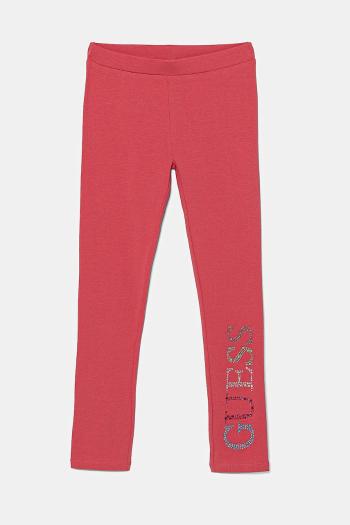 Detské legíny Guess ružová farba, s nášivkou, J4GB10 J1314