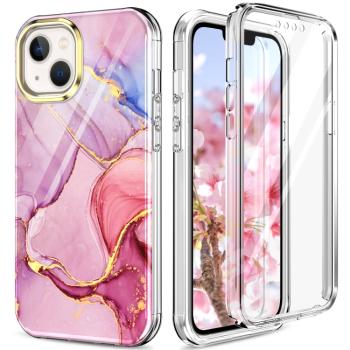 DUAL MARBLE Odolný kryt Apple iPhone 14 Plus PINK MARBLE