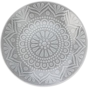 Kameninový dezertný tanier Ethnic, pr. 20 cm, sivá