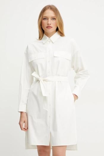 Bavlnené šaty Weekend Max Mara béžová farba, mini, rovný strih, 2515221082600